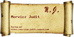 Morvicz Judit névjegykártya