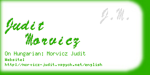 judit morvicz business card